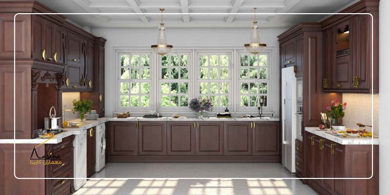 کابینت کلاسیک چوبی