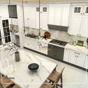 کابینت نئوکلاسیک سفیدطوسی