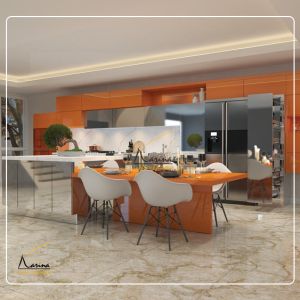 کابینت مدرن طراحی کابینت مدرن نارنجی