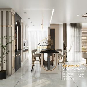 نمونه کار ساخت کابینت نئوکلاسیک - معماران کارینا